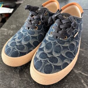 Coach snickers denim size 8
